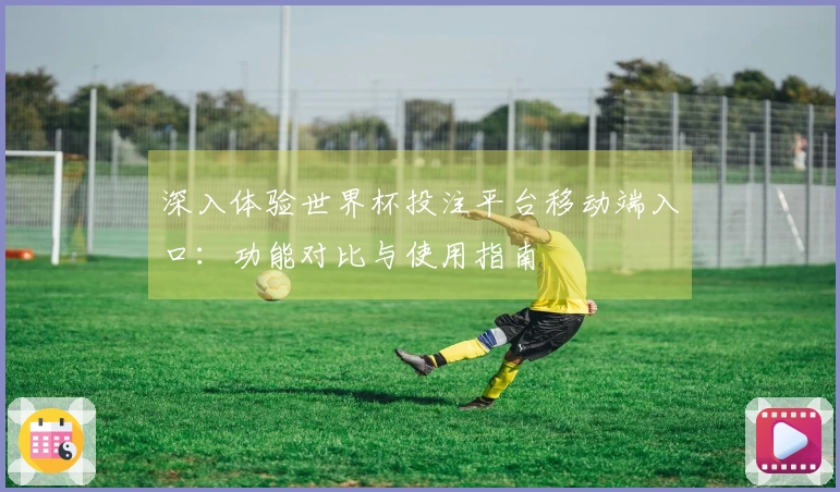 深入体验世界杯投注平台移动端入口:功能对比与使用指南